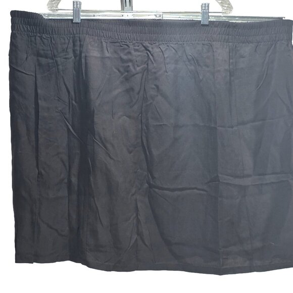 TORRID LINEN HI WAISTED MINI SKIRT | 17726096 | PLUS 5X | BLACK - Picture 4 of 6